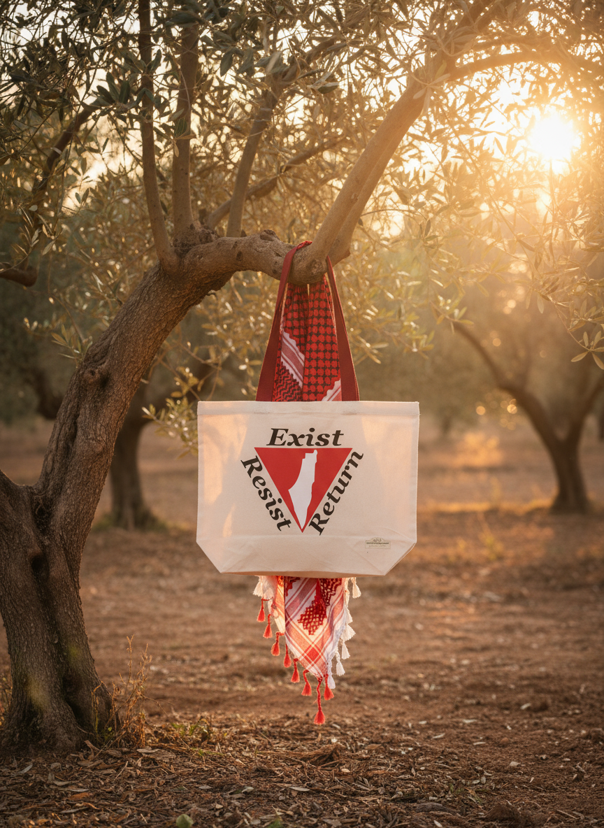 White Resistance Triangle Tote