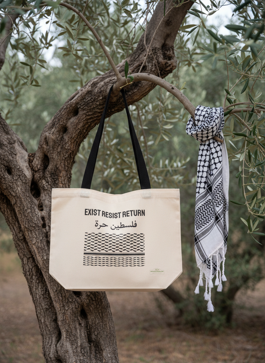 White Kuffiyeh Tote