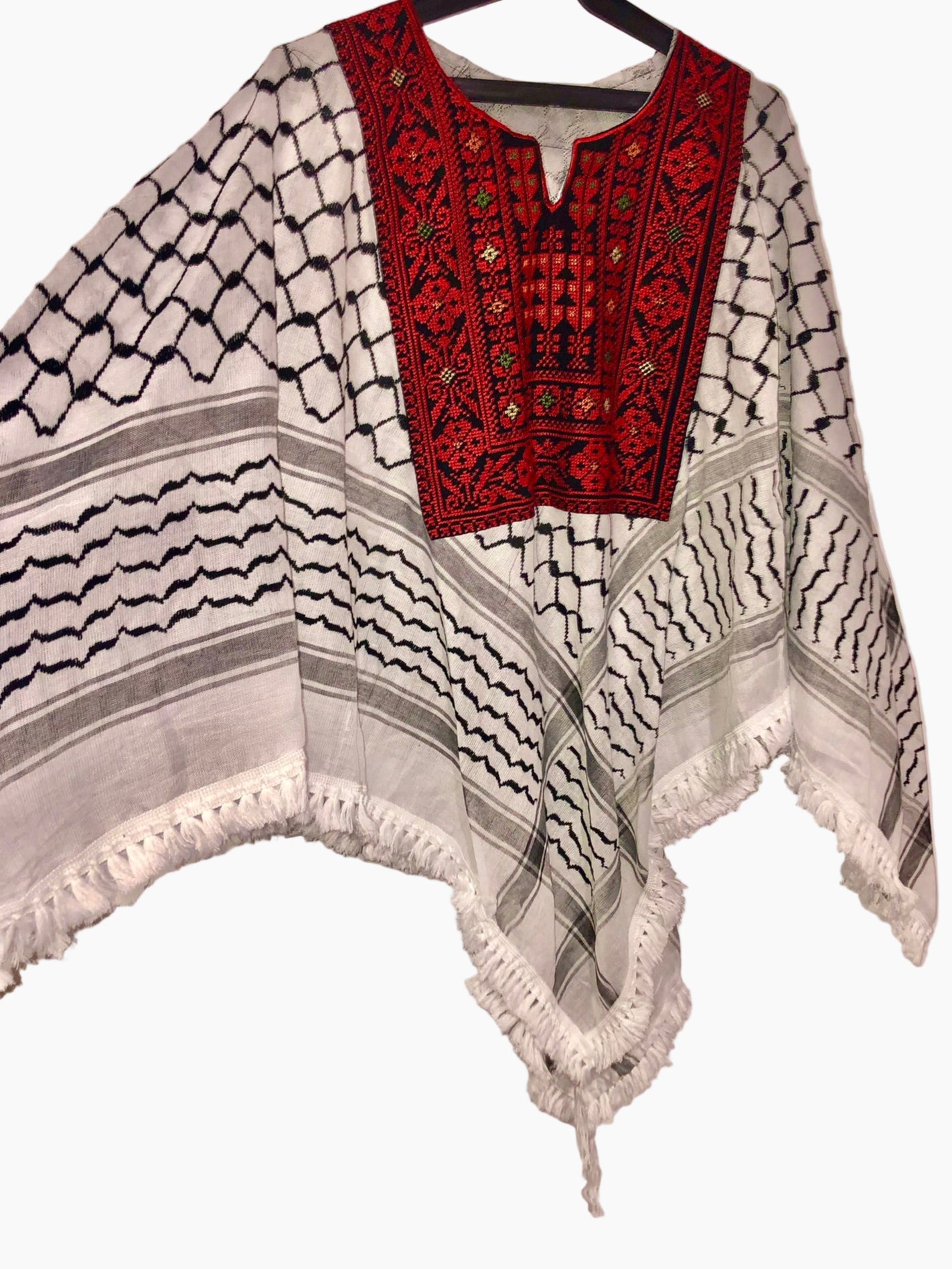 Traditional Kuffiyeh Poncho Shirt