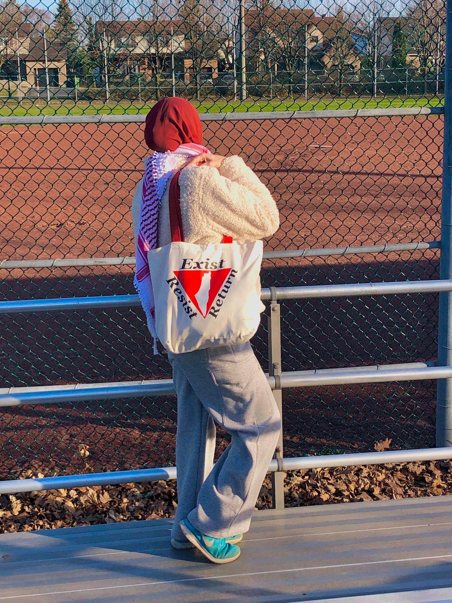 White Resistance Triangle Tote