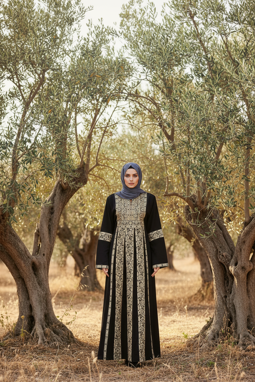 Modern Palestinian Tatreez Dress