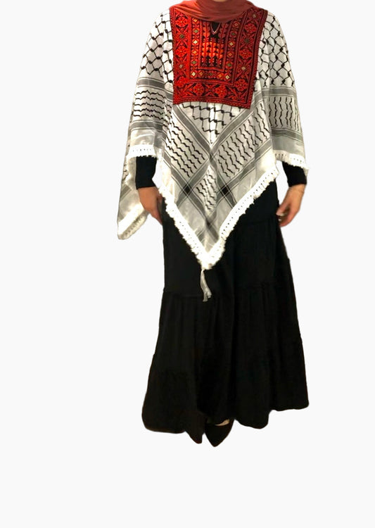 Traditional Kuffiyeh Poncho Shirt