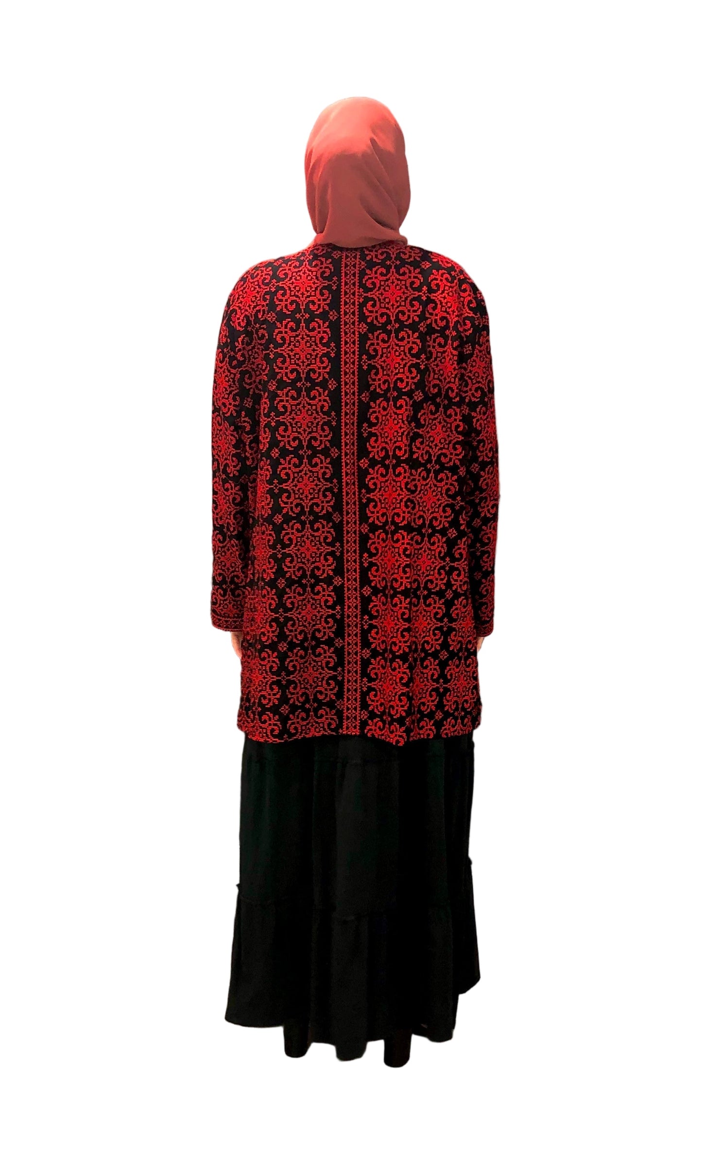 Short Traditional Palestinian Tatreez Jacket with belt