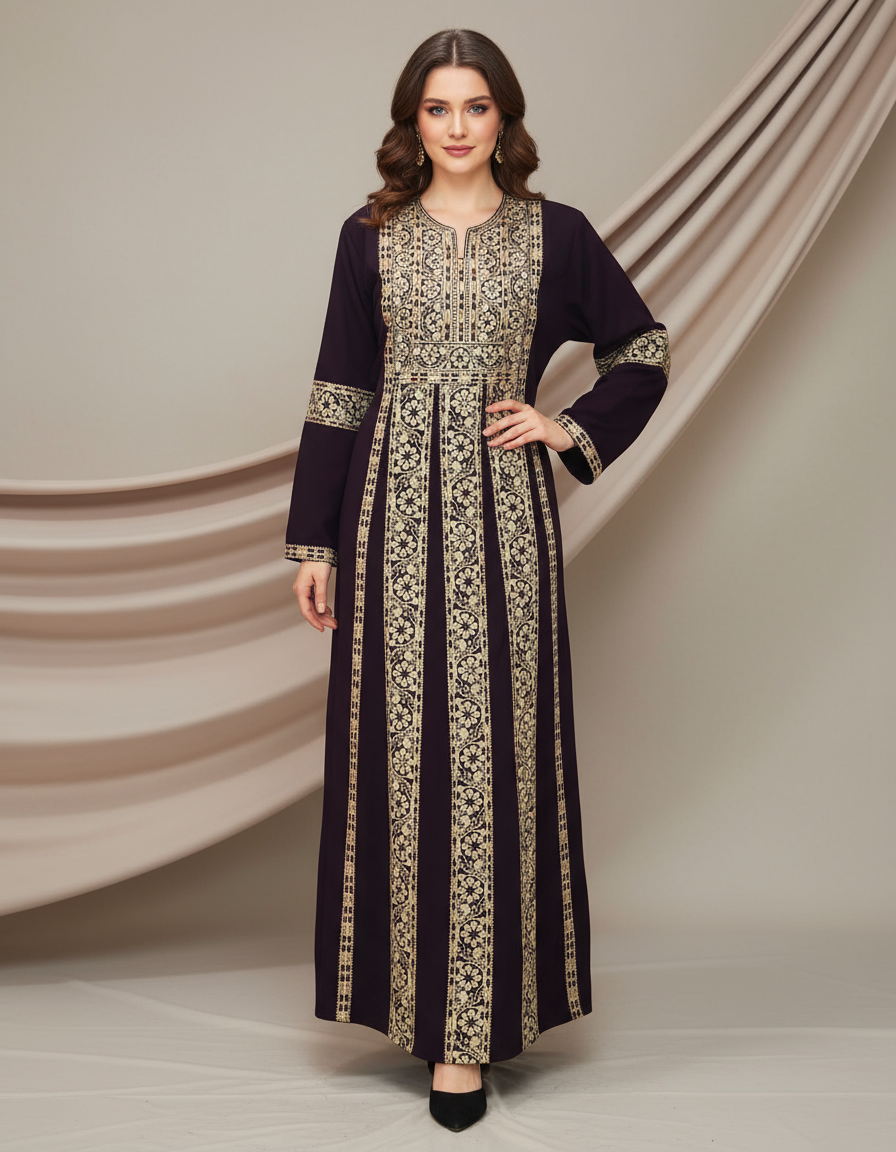 Modern Palestinian Tatreez Dress