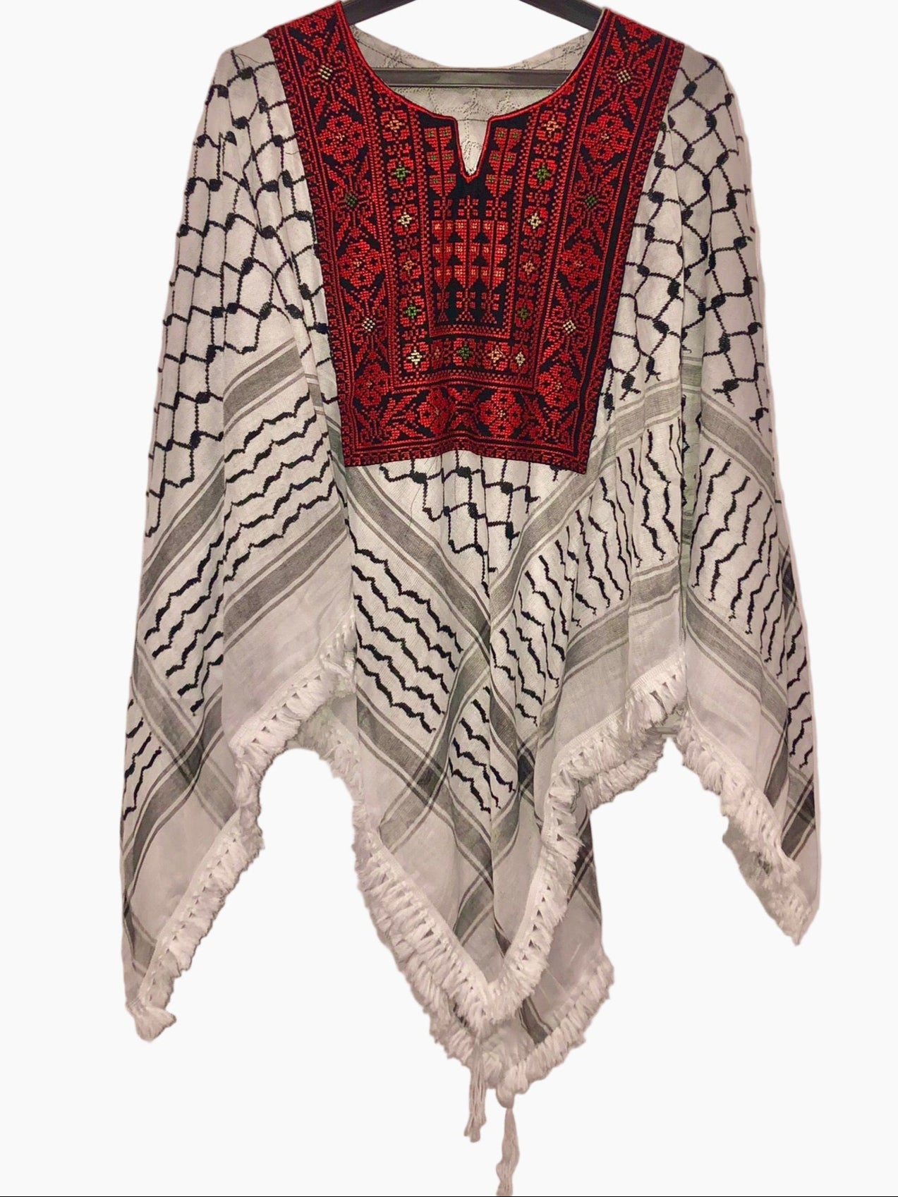 Traditional Kuffiyeh Poncho Shirt