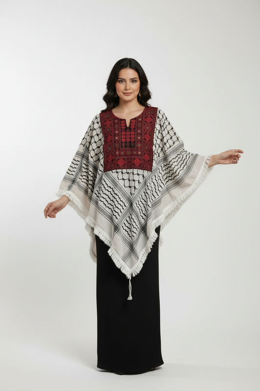 Traditional Kuffiyeh Poncho Shirt