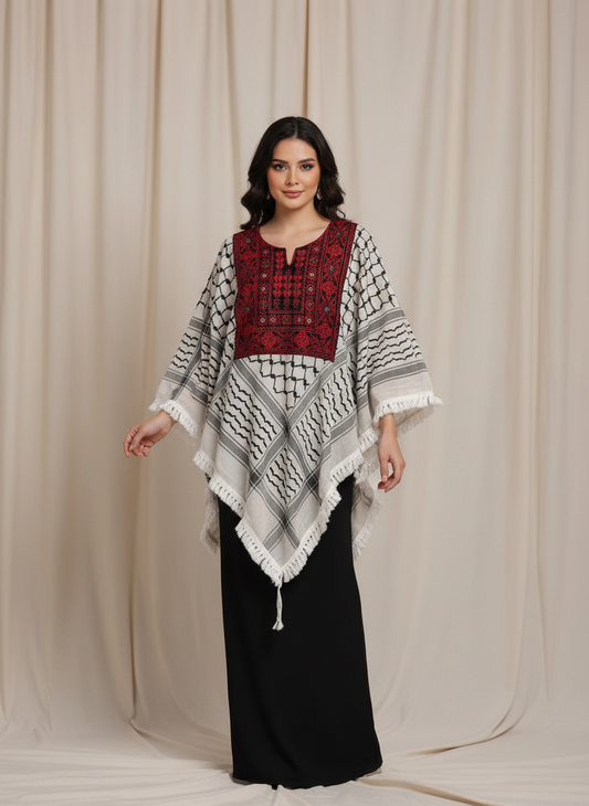 Traditional Kuffiyeh Poncho Shirt