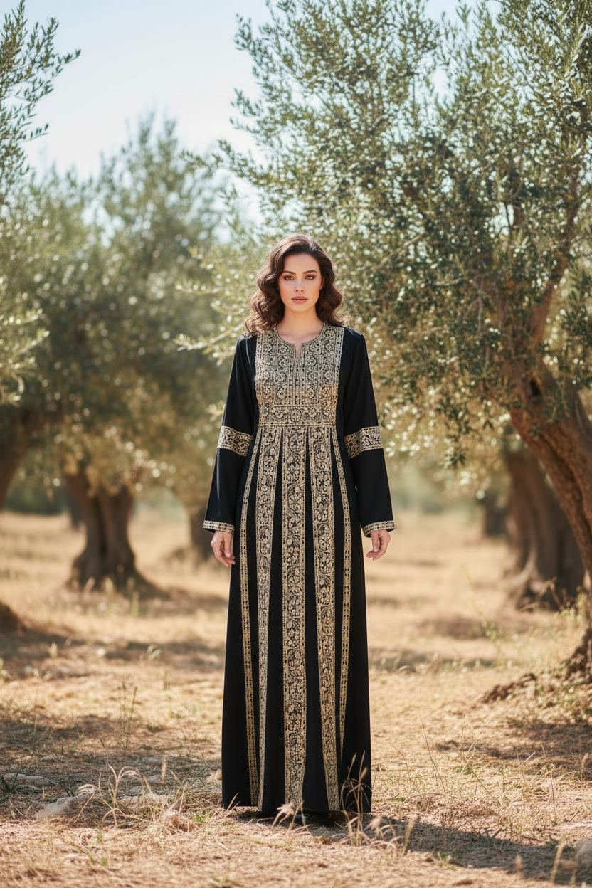 Modern Palestinian Tatreez Dress