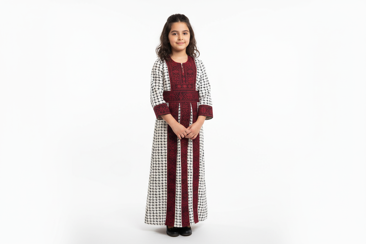 Kids Kuffiyeh Palestinian Tatreez Dress