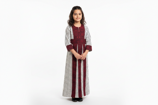 Kids Kuffiyeh Palestinian Tatreez Dress